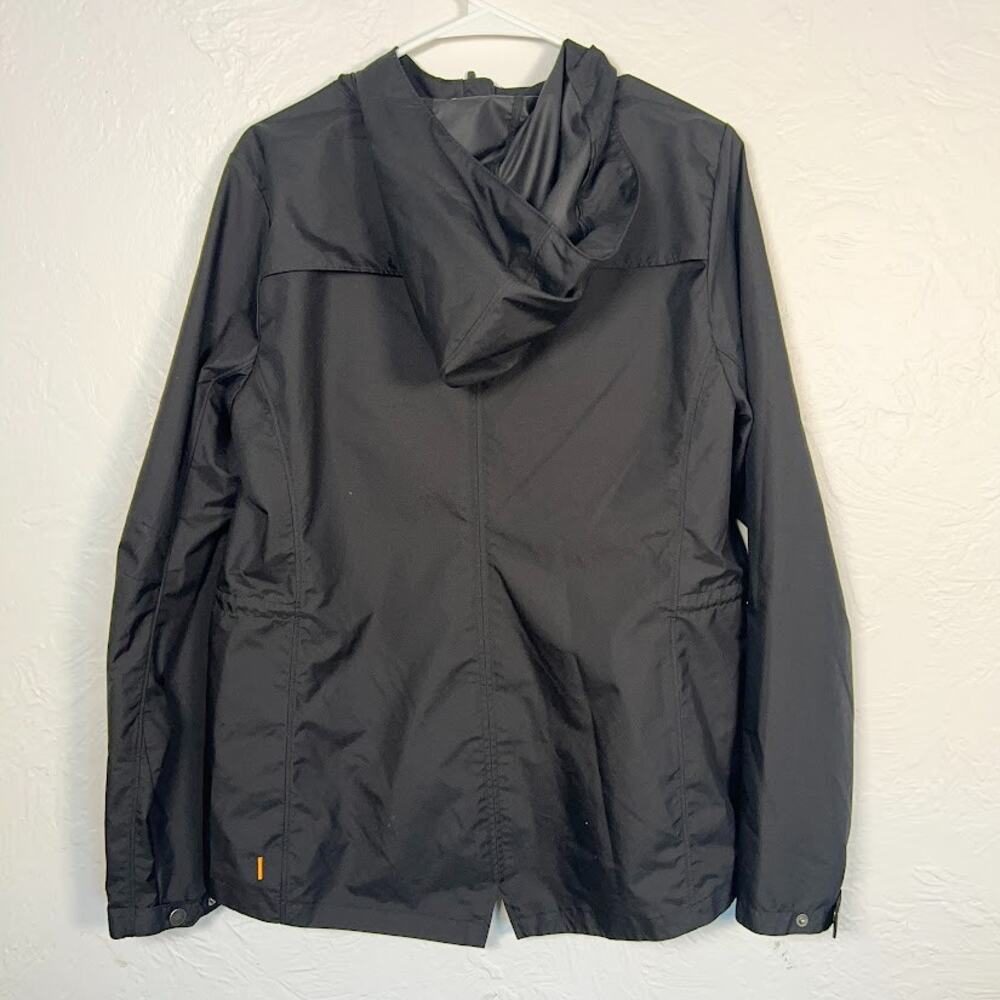 Lucy Packable Hooded Jacket Black Lightweight Windbreaker L Outdoors Active - Picture 3 of 12